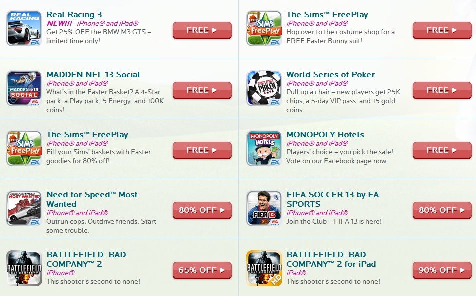  Desítky her od EA ve velikonoční slevě