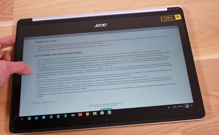 Acer Chromebook R 13 read