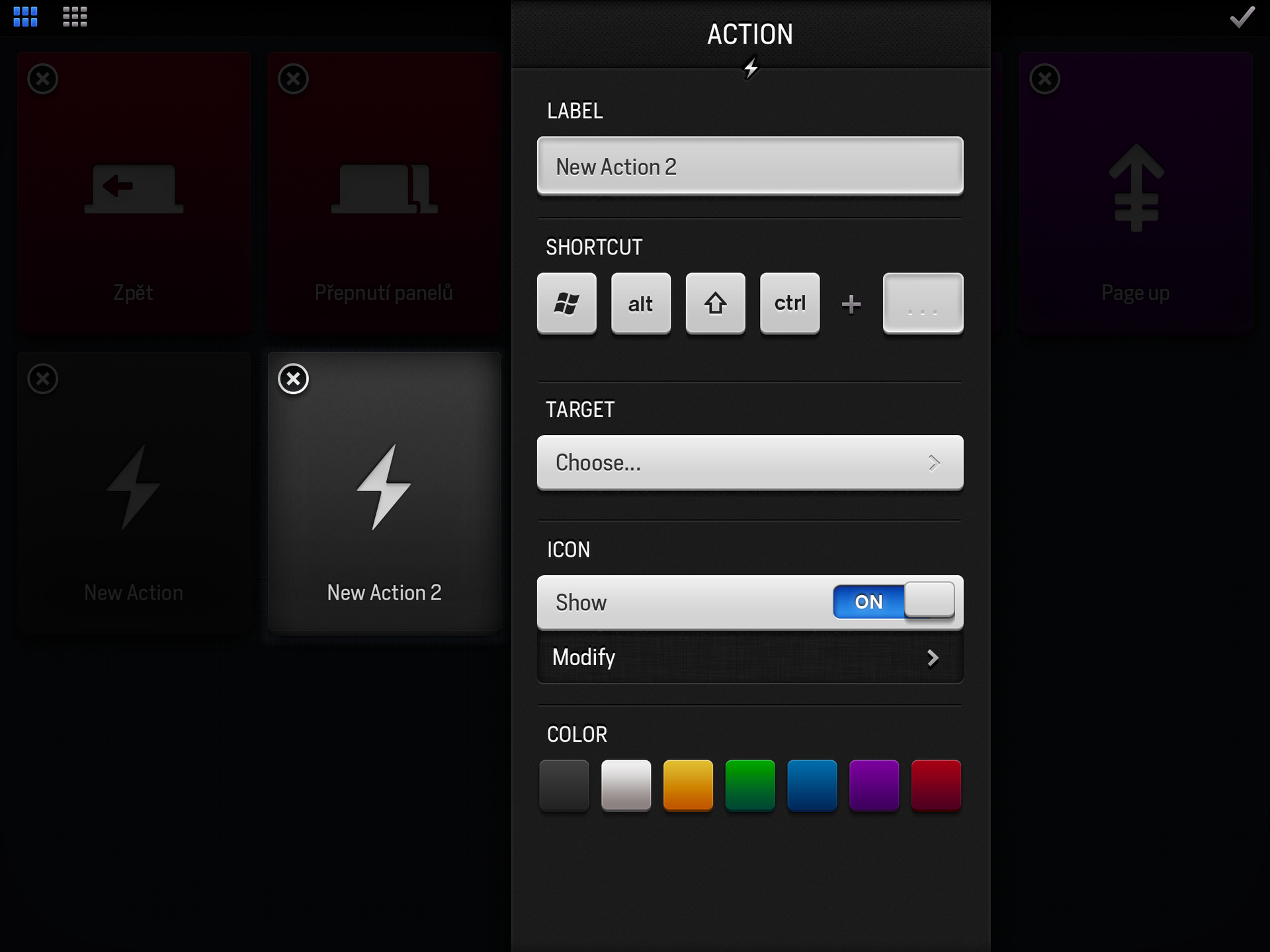 Actions for iPad
