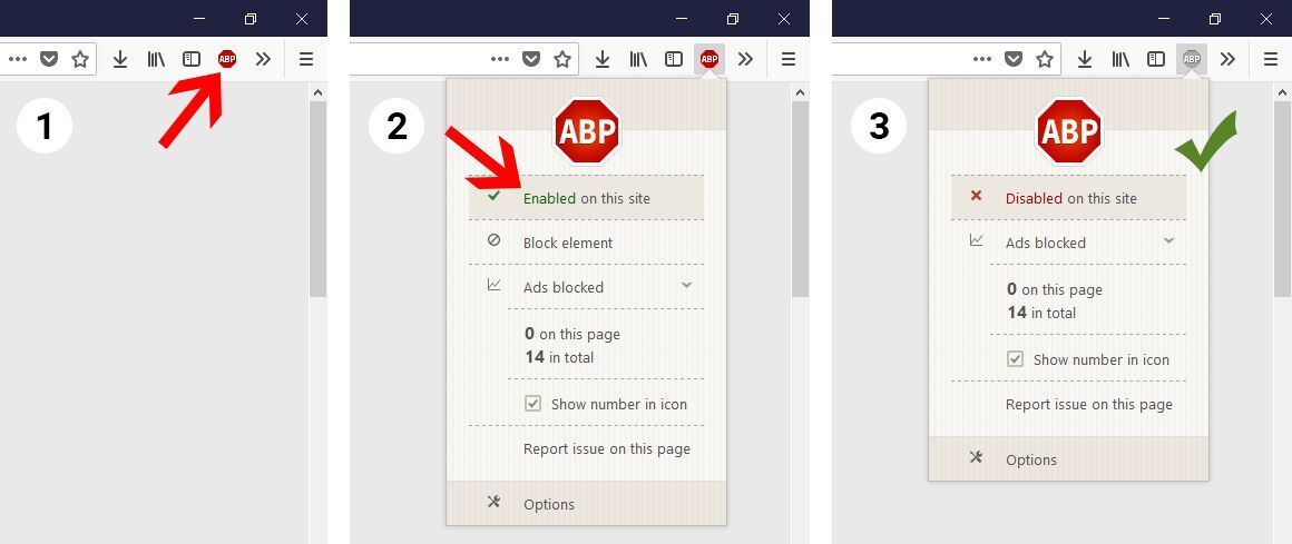 Adblock Plus výjimka