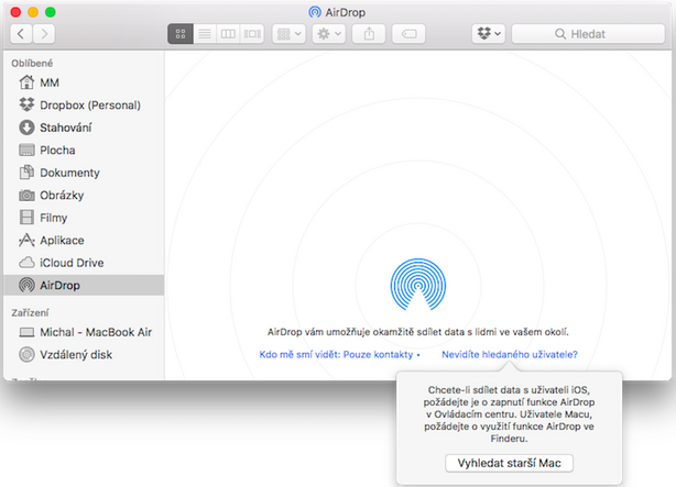 AirDrop Old Mac