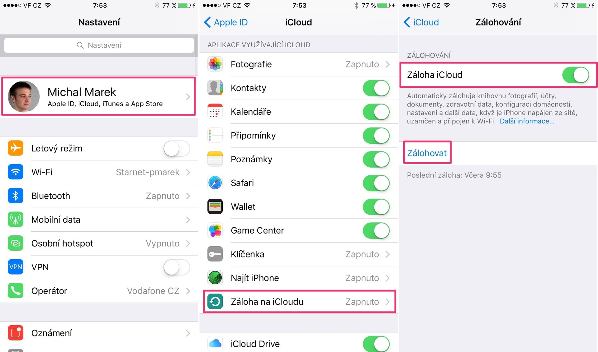 Akademie – screen 1