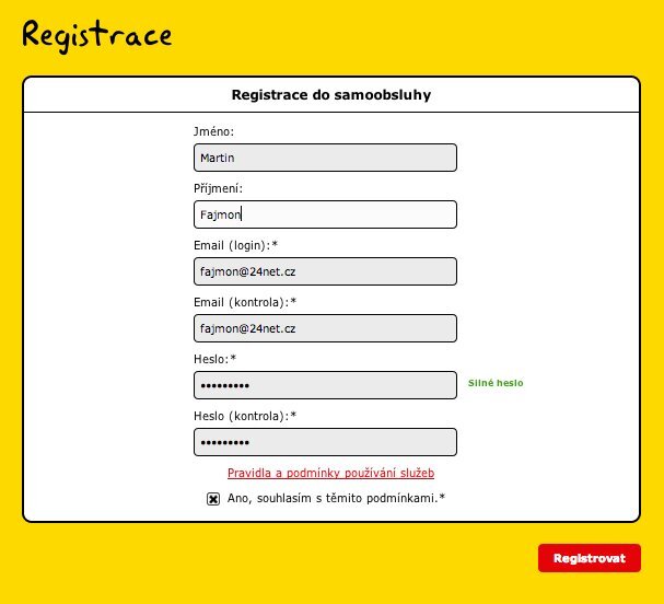 Aktivace samoobsluhy Kaktus