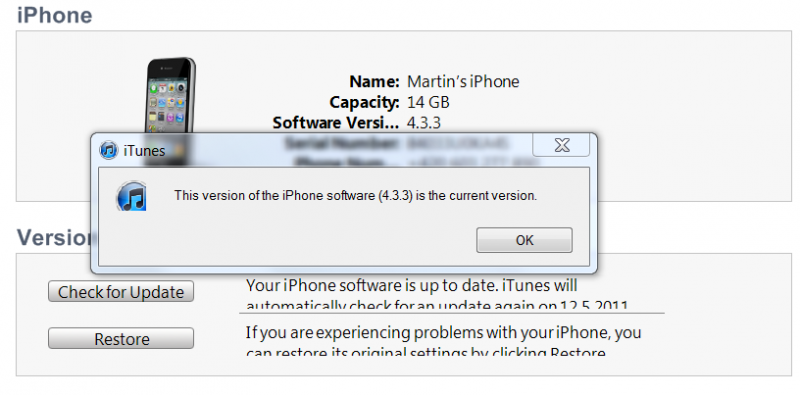 Aktualizace iOS 4.3.3