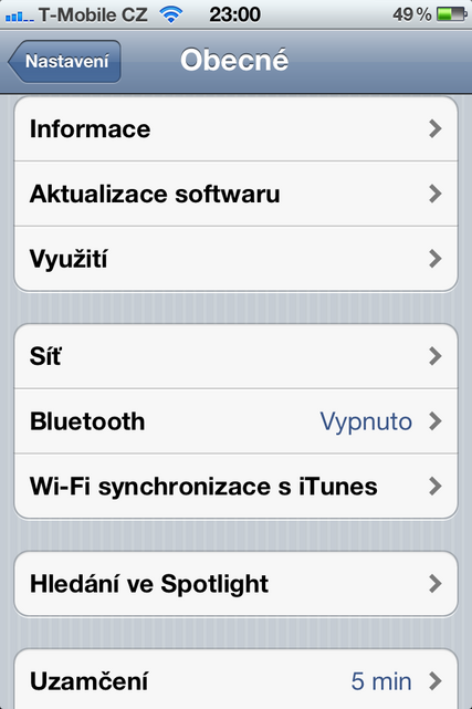Aktualizace na iOS 5.1