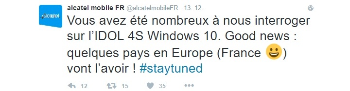 Alcatel Idol 4S Windows 10