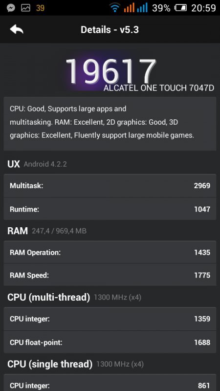 Alcatel OneTouch Pop C9