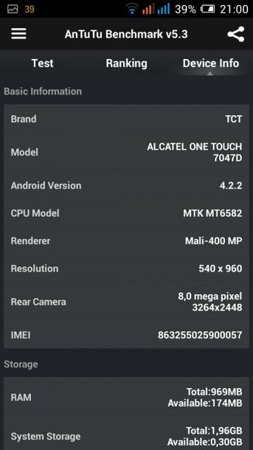 Alcatel OneTouch Pop C9