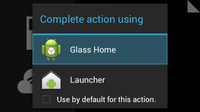 Alternativní launcher pro Google Glass