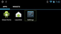Alternativní launcher pro Google Glass