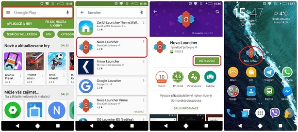 Android akademie: launchery