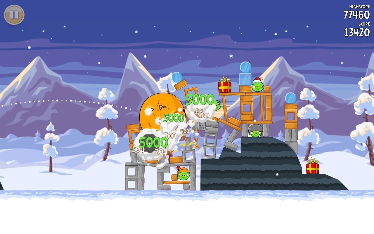 Angry Birds Seasons Wreack the halls 