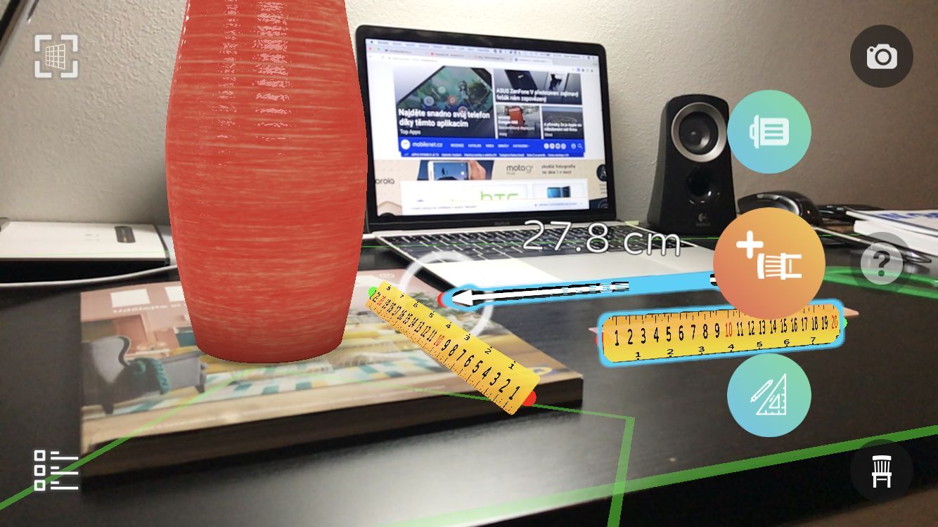 Aplikace AirMeasure AR