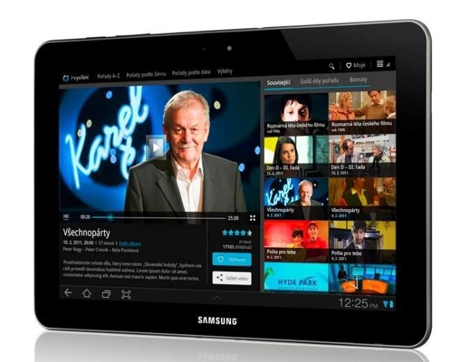Aplikace iVysílání nově extra pro tablety Samsung Galaxy Tab