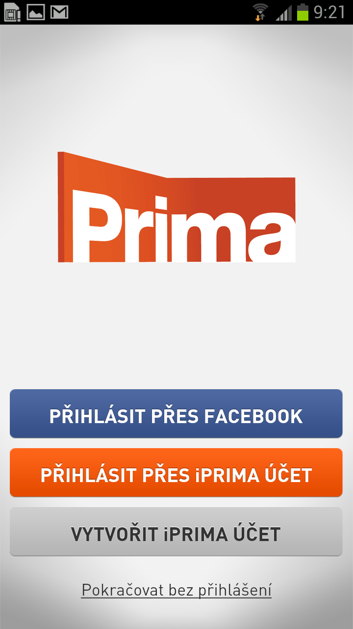 Aplikace Prima pro Android