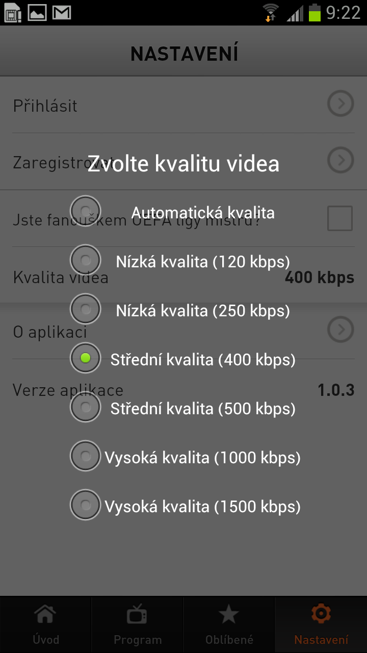 Aplikace Prima pro Android