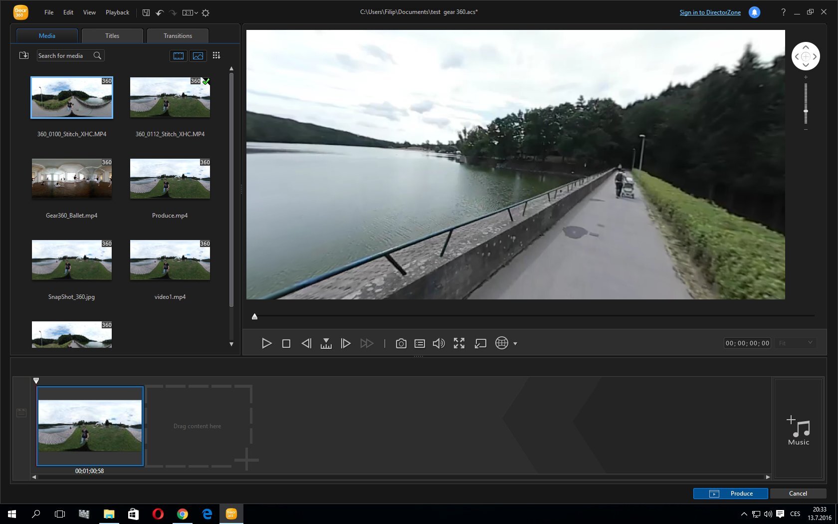 Aplikace pro Windows - Samsung Gear 360 Action Director