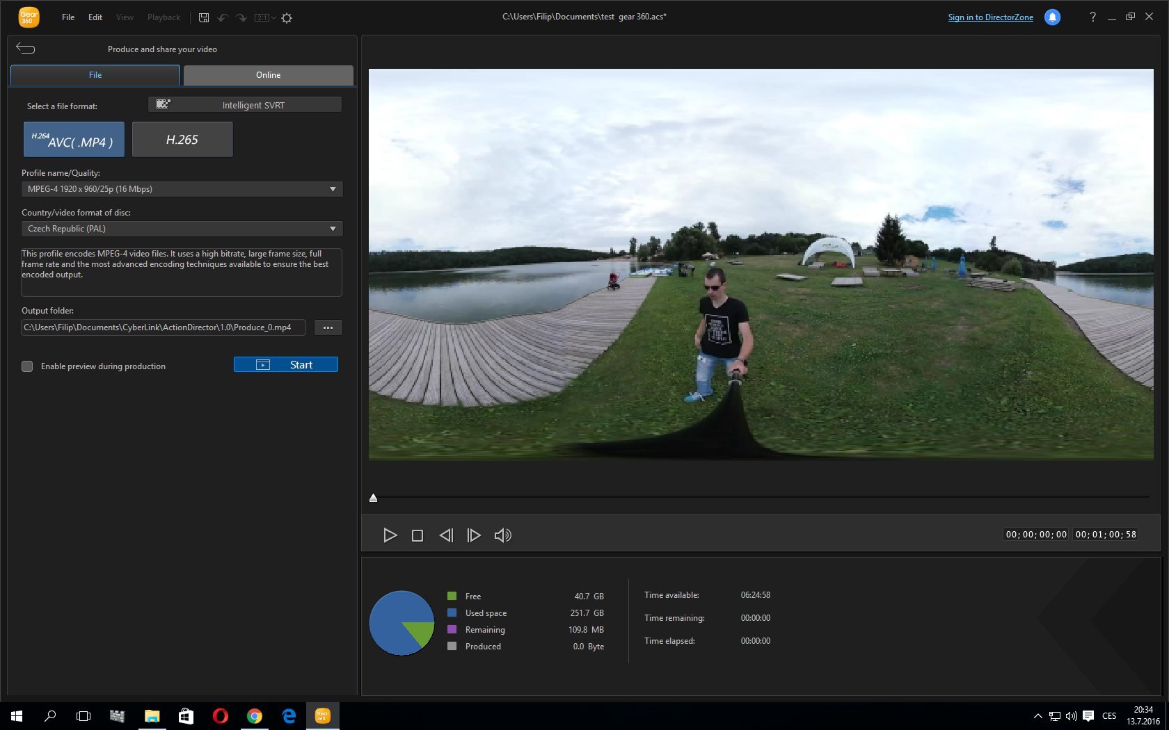 Aplikace pro Windows - Samsung Gear 360 Action Director