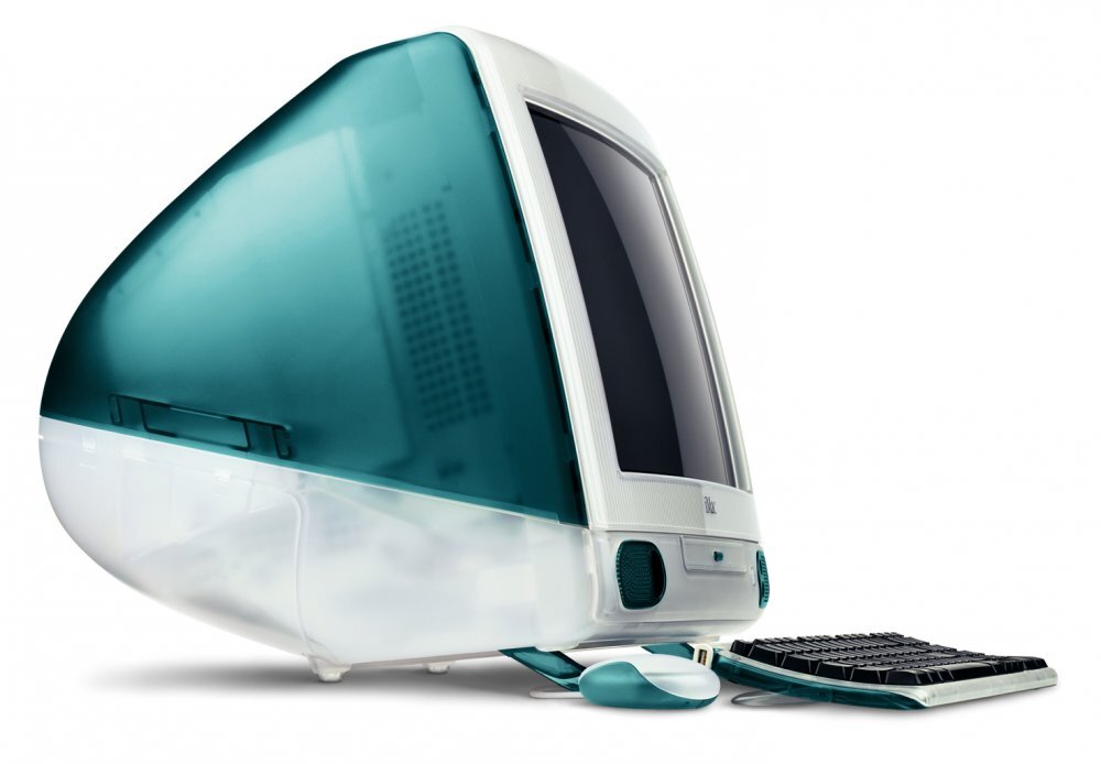 Apple iMac první generace v barevném provedení Bondi blue