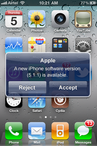 Apple iPhone  ota update