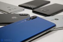 Apple iPhone X, Google Pixel 2, Huawei P20 Pro, LG V30, Samsung Galaxy S9 a Sony Xperia XZ