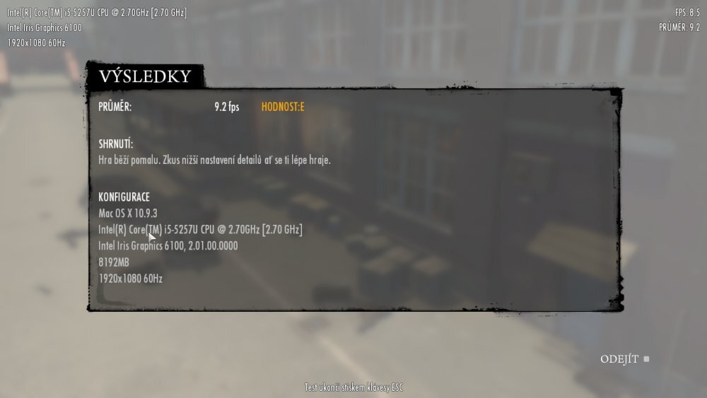 Apple MacBook Pro 13 (2015)  výsledky testů