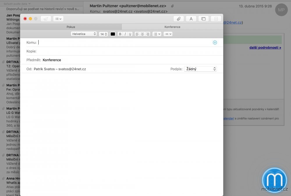 Apple mail OS X El Capitan