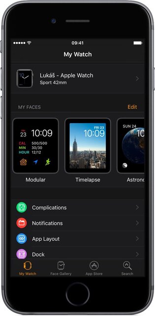 Apple Watch - aplikace watchOS