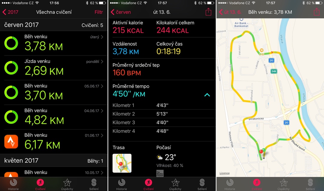 Apple Watch 2 – Cvičení