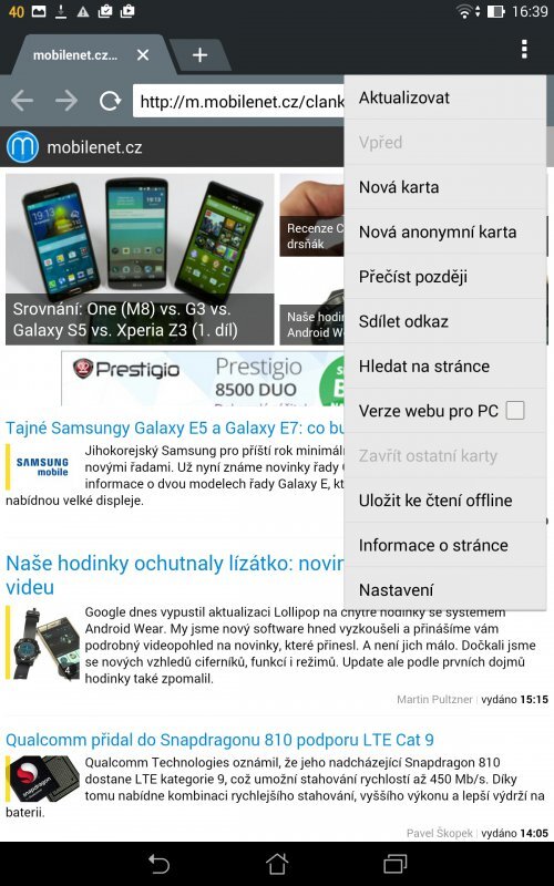 ASUS MeMO Pad 8 (ME581C)