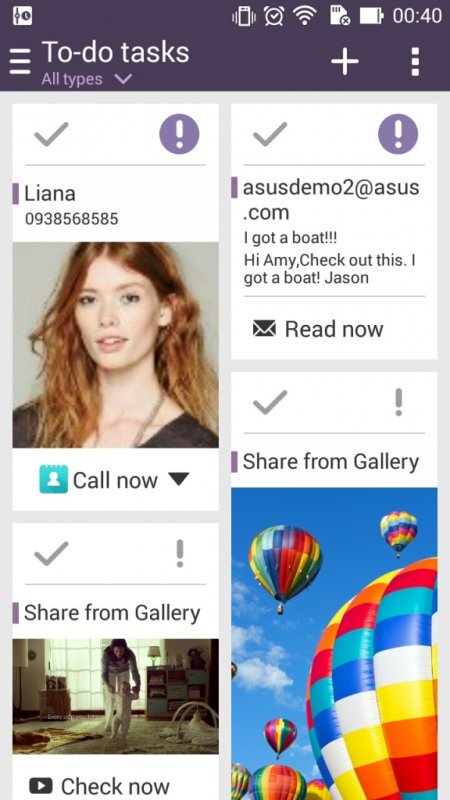 Asus prostředí ZenUI