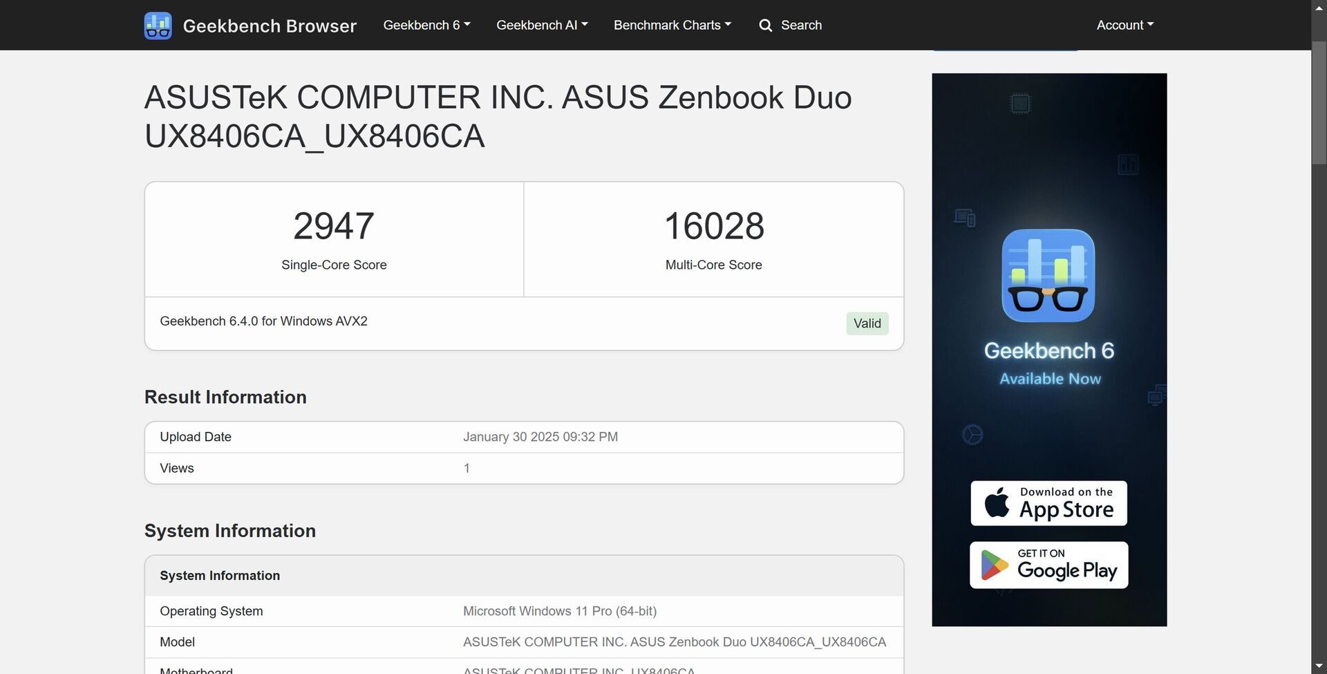 ASUS Zenbook Duo (UX8406)