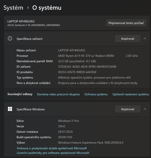ASUS Zenbook S 16 (UM5606)