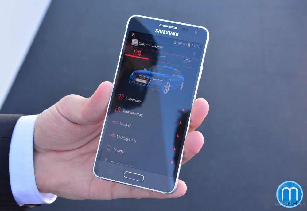 Audi správa NFC přístupů