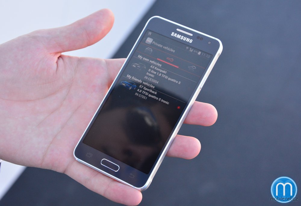 Audi správa NFC přístupů