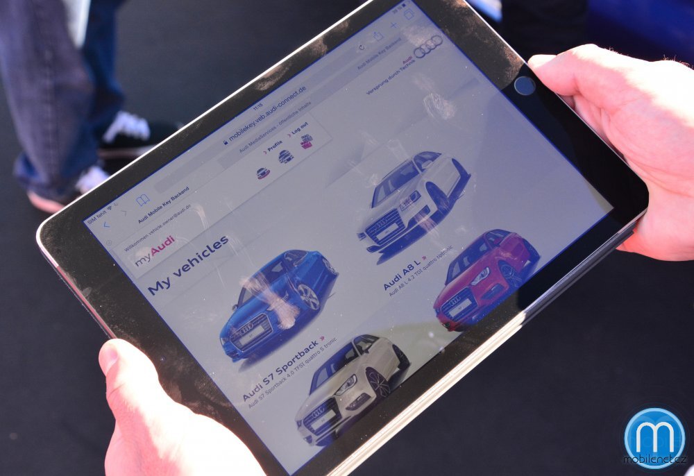 Audi správa NFC přístupů