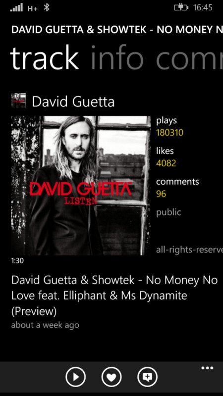 Audiocloud pro Windows Phone