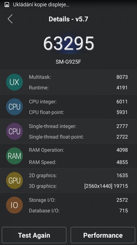 Benchmark Galaxy S6 edge