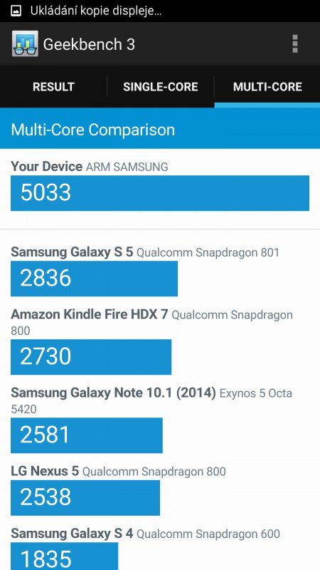 Benchmark Galaxy S6 edge