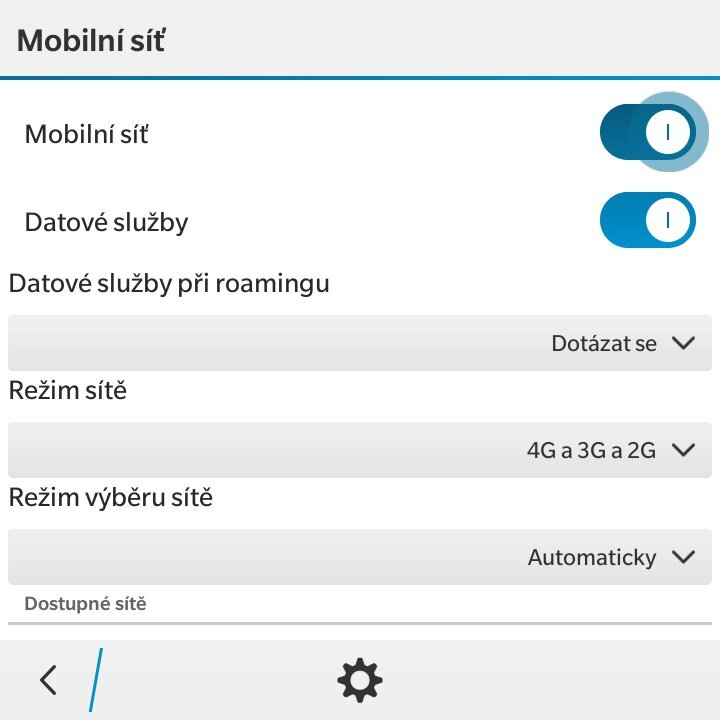 BlackBerry - nastavení roamingu