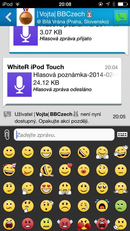 BlackBerry Messenger pro iOS