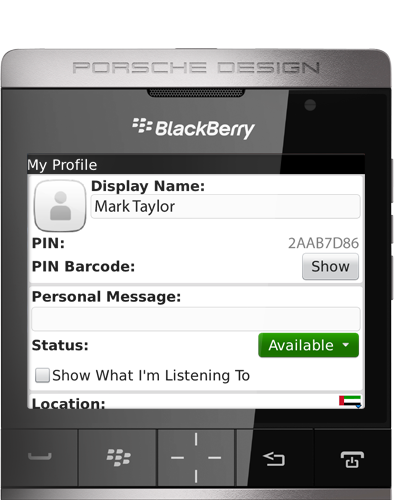 BlackBerry Porsche Design P’9981