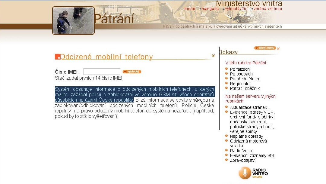 Blokace kradených mobilních telefonů konečně v provozu