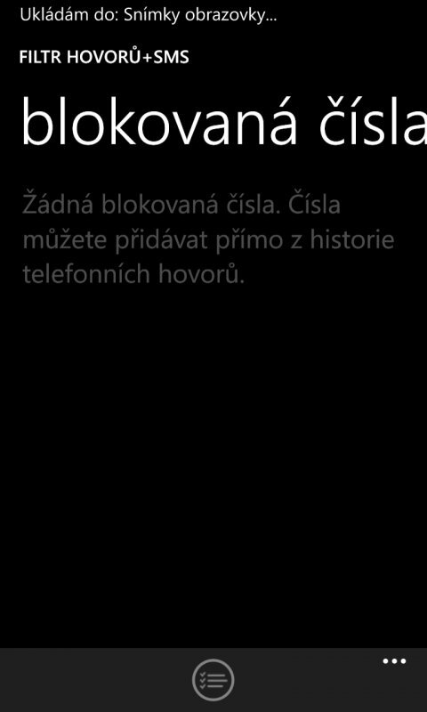 Blokování kontaktů u Nokií Lumia