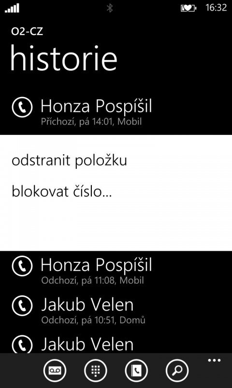 Blokování kontaktů u Nokií Lumia