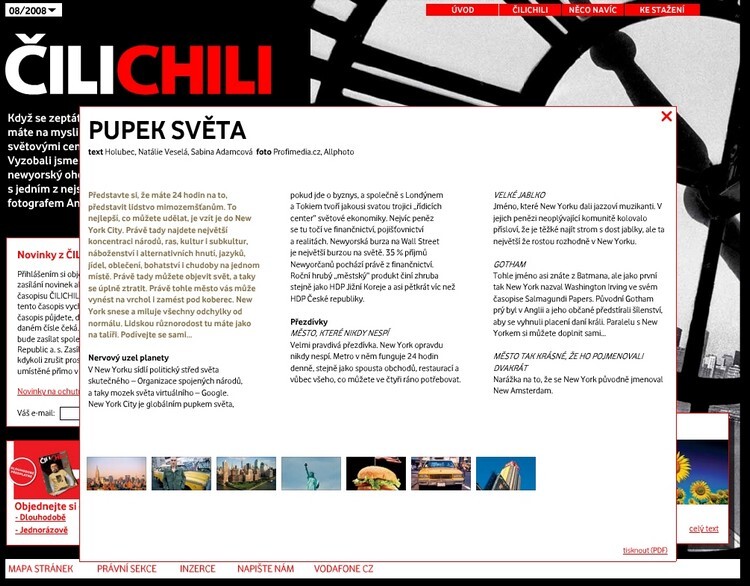 Časopis ČILICHILI od Vodafonu na podzim v online verzi