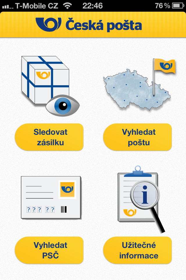 Česká pošta pro iOS