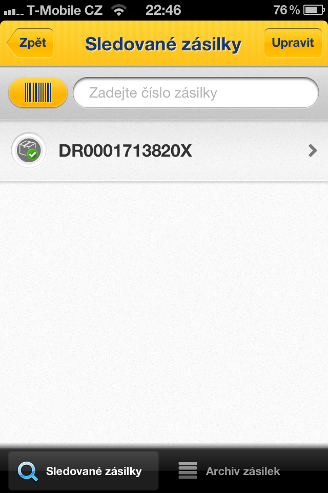Česká pošta pro iOS