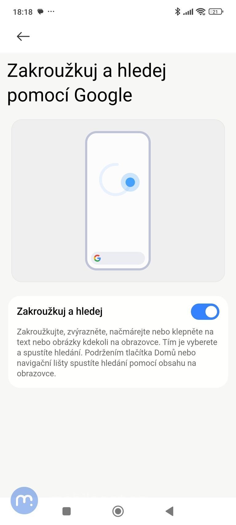 Circle to Search (Zakroužkuj a hledej)