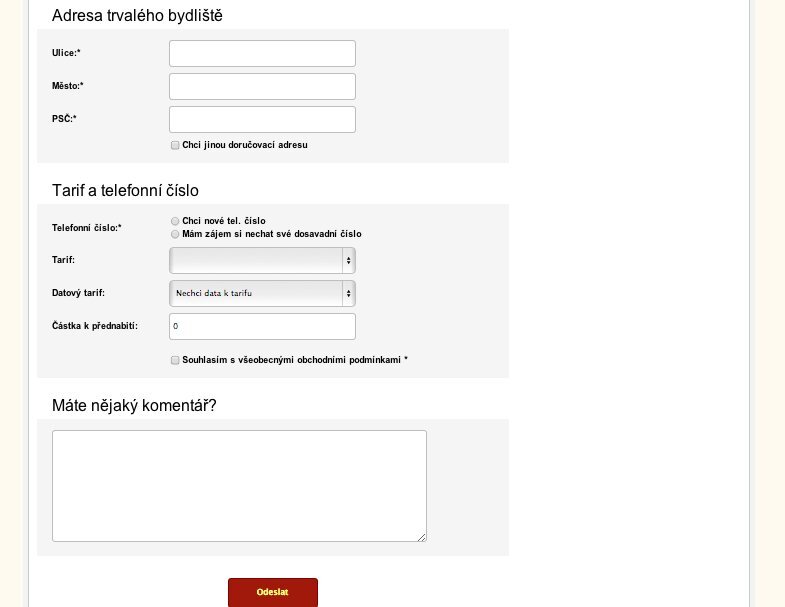 Connectica objednávka